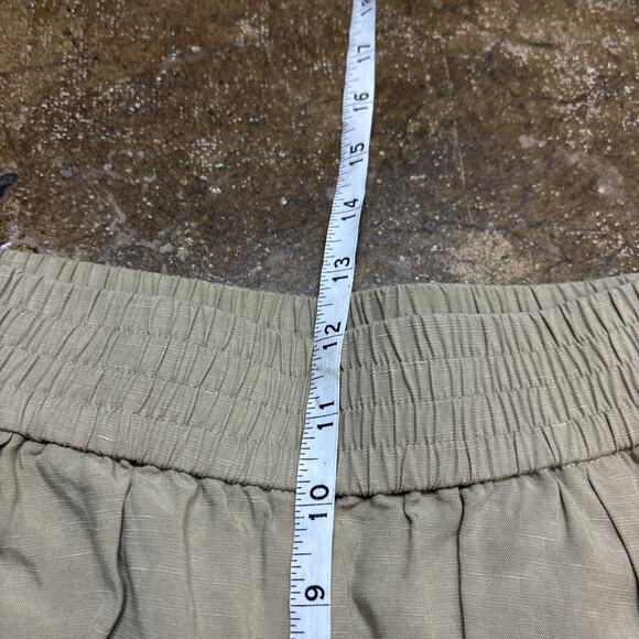 Samsoe Samsoe Sajulia Khaki Pleated Shorts Women's XS Linen - Picture 5 of 12